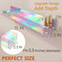 4 Pack 15 Inch Iridescent Acrylic Shelves, Clear Rainbow Floating Shelves for Wall, Modern Sunglasses Essential Oil