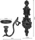 Set 2 GAKA Wall Sconce Candle Holder of Gothic Metal Candle Sconce Black Candle Holders Vintage Wall Mount Candle