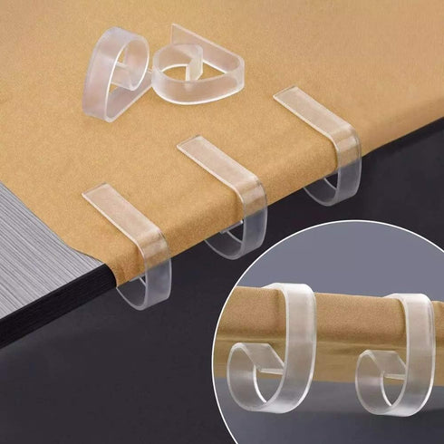 Clear Plastic Tablecloth Clips - Table Cover Cloth Clamps for Home Party Picnic, Set of 50