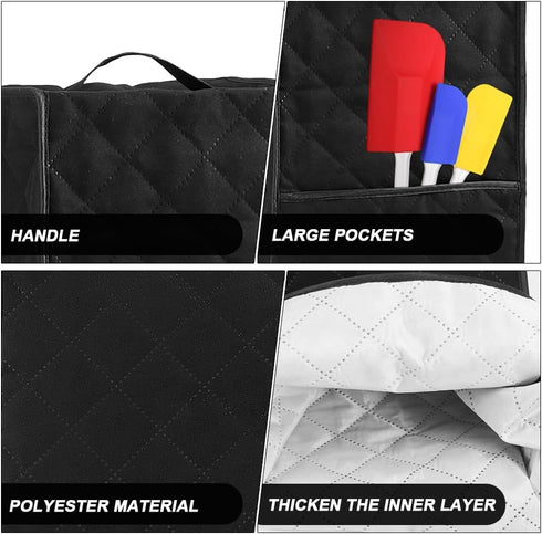 Blender Dust Cover, Kitchen Blender Cover with Accessory Pocket and Handle, Anti Fingerprint Dust Proof Cover