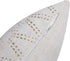 Gold Sofa Throw Pillow Cover 1pc - 20X20inch Ecru White Textural Linen Look Metallic Print Decorative Pillowcase