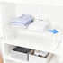 JBESUHI Extendable Metal Wire Shelf Organizer - Adjustable 15-24.4in Length, Stackable Storage Rack