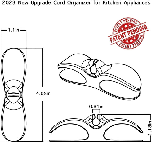Black Cord Organizer for Kitchen Appliances