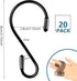 20 Pack Heavy Duty S Hooks Stainless Steel for Hanging Kitchenware, Pots, Pans, Plants, Clothes, Towels in Kitchen,