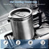 Electric Heating Cup, Stainless Steel Travel Coffee Tea Warmer Mug, 12V Auto Charger, Insulated Thermos, 450ml