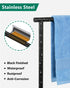Hand Towel Holder Stand, DECLUTTR Stainless Steel Towel Rack for Bathroom Countertop, Black Free Standing Hand Towel Rack