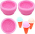 3 PCS 3D Ice Cream Ball Shape Silicone Molds, Semi Sphere Mold for Chocolate Pudding Cake Decoration
