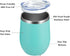 MEWAY Stemless 12 OZ Wine Tumbler Glasses with Lid, Insulated Double Wall Vacuum Stainless Steel
