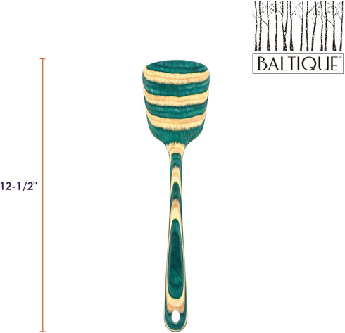 Baltique Mykonos Collection 12-1/2" Wooden Spatula, Safe for Nonstick Cookware