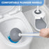 Heavy Duty Toilet Plunger and Brush Set, 2-in-1 Toilet Brush and Plunger Combo with Ventilated Holder, Bowl Brush for