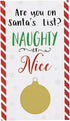 Paper Junkie 60 Pack Christmas Scratch Off Cards for Adults, Naughty or Nice Card for Holiday Party Celebration