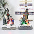 Christmas Town Village Decorations, Battery Operated Resin Scene Village Houses with LED Light