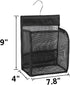 ALYER Hanging Mesh Shower Caddy Organizer - Bathroom Storage Bag with Hooks for College Dorm, Gym, RV and Travel, Black