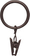 Kenney Brown Clip Curtain Ring, 5/8 In. To 3/4 In. (14-Pack)