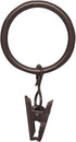 Kenney Brown Clip Curtain Ring, 5/8 In. To 3/4 In. (14-Pack)