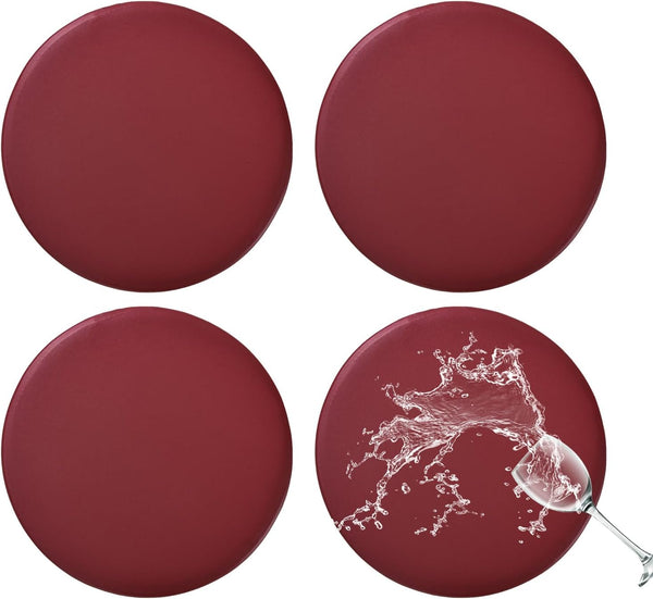 FUANGUI Bar Stool Covers Round Set of 4, Waterproof PU Bar Stool
