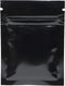 QQ Studio Double-Sided Metallic Foil Locking Bag, 7.5x10cm (3x4), Durable Flat Style, Black