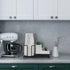 Coffee Station Organizer for Countertop, Black Disposable Cup Holder with 2 Compartment Storage Box