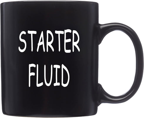 Rogue River Tactical Funny Mechanic Coffee Mug - Starter Fluid Cup, Great Gift for Men, Car Enthusiast, Brother, 11 Oz,