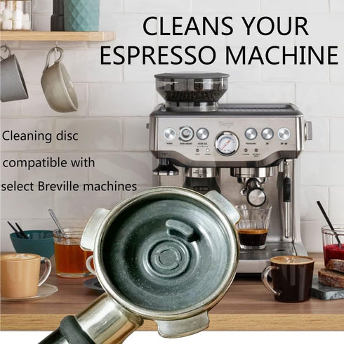 2 Pack Espresso Backflush Cleaning Disc for Breville Espresso Machines, Compatible with Various Models, 54mm
