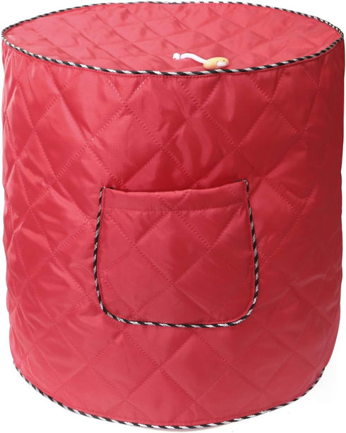 Air Fryer Cover for 6 Quart Instant Pot and Electric Pressure Cooker with Pocket, Dust-Proof Cover (Red)