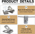 Wire Fence Clips 100 Pcs, Stainless Steel Fencing Mounting Clips with 100 Pcs Screws for 12-16 Gauge Welded Wire