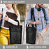 OPUX Insulated 2 Bottle Wine Carrier Tote, Leakproof Wine Cooler Bag for BYOB Picnic, Portable Wine Case, Checker Black