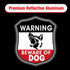 Zonon 2 Pcs Beware of Dog Sign for Fence - 10 x 8.5 Inch Reflective Aluminum Warning Sign for Home, Yard