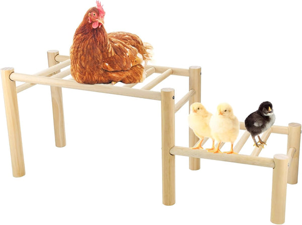 Vehomy Chicken Perch - Roosting Ladder for Chicken Coop - Jungle Gym &