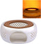 Ceramic Teapot Warmer with Cork Cushion, Coffee Tea Heater for Glass, Stainless Steel, and Other Heatproof Dishes
