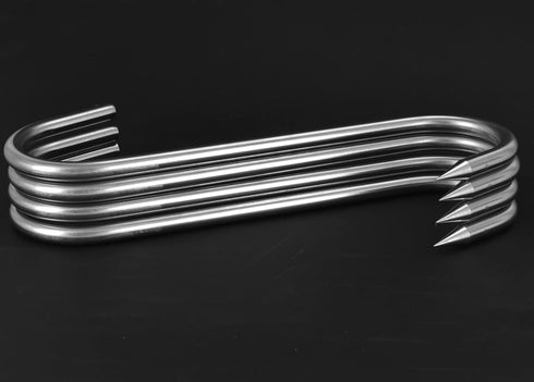 10 Inch Meat Hook, Heavy Duty 10mm S-Hooks Stainless Steel Meat Processing Butcher Hooks