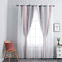FANLI Grommet 52W 63L) Ombre Rainbow Blackout Curtains for Kid Girls Bedroom Living Room Darking Stripe Double Layer