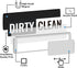 KitchenTour Dishwasher Magnet Clean Dirty Sign, Super Strong Magnet, Large Text Easy to Read