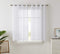 HLC.ME 2 Piece Semi Sheer Voile Short Window Curtain Drapes, Grommet Panels for Small Windows (54" W x 54" L, White)