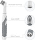 Electric Cleaning Brush with 4 in 1 Multiple Brush Heads, Indoor Household Cordless Motorized Brush for Bathroom Toilet Kitchen Tile Crevice(Grey) by Pest Reject Pro