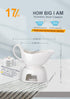 Nucookery Large Classic Gravy Boat with Warmer, 17 Oz, White Fine Porcelain, Microwave & Freezer Safe