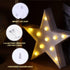 4 Tarpop Pcs Star Plastic Night Light Battery Operated LED Marquee Star Sign Party Movie Theater Decor Room Wall Lamp