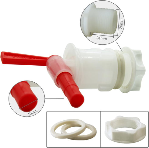 PERA 4 Pack Plastic Bottling Bucket Keg Spigot Tap Faucet for Homebrew Wine Making Beer
