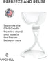 VoChill Stemmed Wine Glass Chiller | Made in USA | Quartz Single - Keeps Wine Perfectly Chilled in Your Glass
