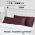 YnM Cooling Pillowcase 2 Pack, King Size (21''x40''), Burgundy
