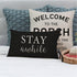 12x20 Inch Set 2 Cozy PANDICORN Welcome to Our Porch Stay Awhile Farmhouse Black and White Outdoor Lumbar Decorative
