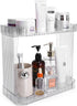Acrylic 2 Tier Bathroom Counter Organizer - Clear Makeup Organizer Shelf for Kitchen Sink Storage