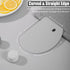 Sapid Flexible Curved Edge Silicone Bowl Scraper, Food Grade Dough Scraper for Baking, Easy to Clean, Gray