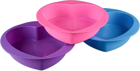Heart Shaped Silicone Mold, Non-Stick Baking Bakeware for Birthday Party, DIY Pastry, 22CM