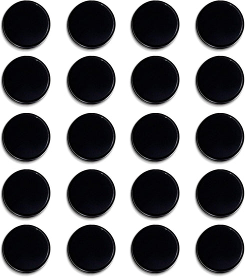 Qualsen Fridge Magnet, 20 Pack Heavy Duty Refrigerator Magnets, Whiteboard, Locker, Office Magnets (Black)