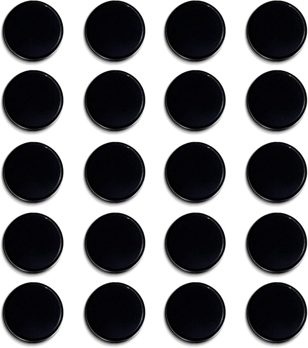 Qualsen Fridge Magnet, 20 Pack Heavy Duty Refrigerator Magnets, Whiteboard, Locker, Office Magnets (Black)