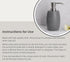 12 Oz, 2 Sets Clasin Home Sandstone Textured Resin Soap Dispenser with Metallic Pump and Waterproof Bottle Labels