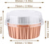 EUSOAR Disposable Ramekins with Lids, 30pcs 5oz Muffin Liners Cups with Lids, Creme Brulee Ramekins, Disposable Aluminum Foil Ramekins Cupcake Baking Cups, Aluminum Foil Cupcake Holder Containers Pan by EUSOAR