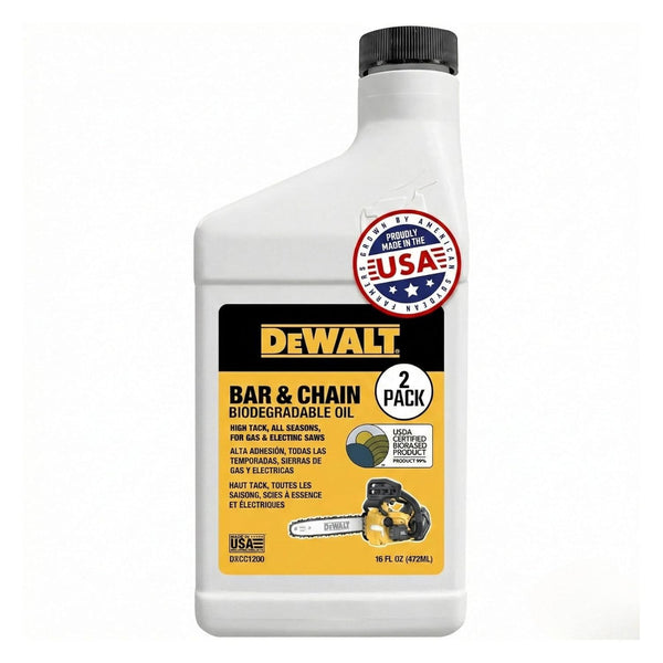DEWALT Biodegradable Bar & Chain Oil Green, Eco-Friendly, Non-Toxic Professional Bar &