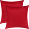 Mixhug Set of 2 Cozy Velvet Throw Pillow Covers, Red, 18 x 18 Inches for Couch and Bed
